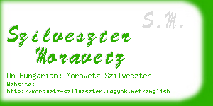 szilveszter moravetz business card